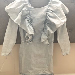 **ZARA ZARA** FITTED DENIM DRESS
